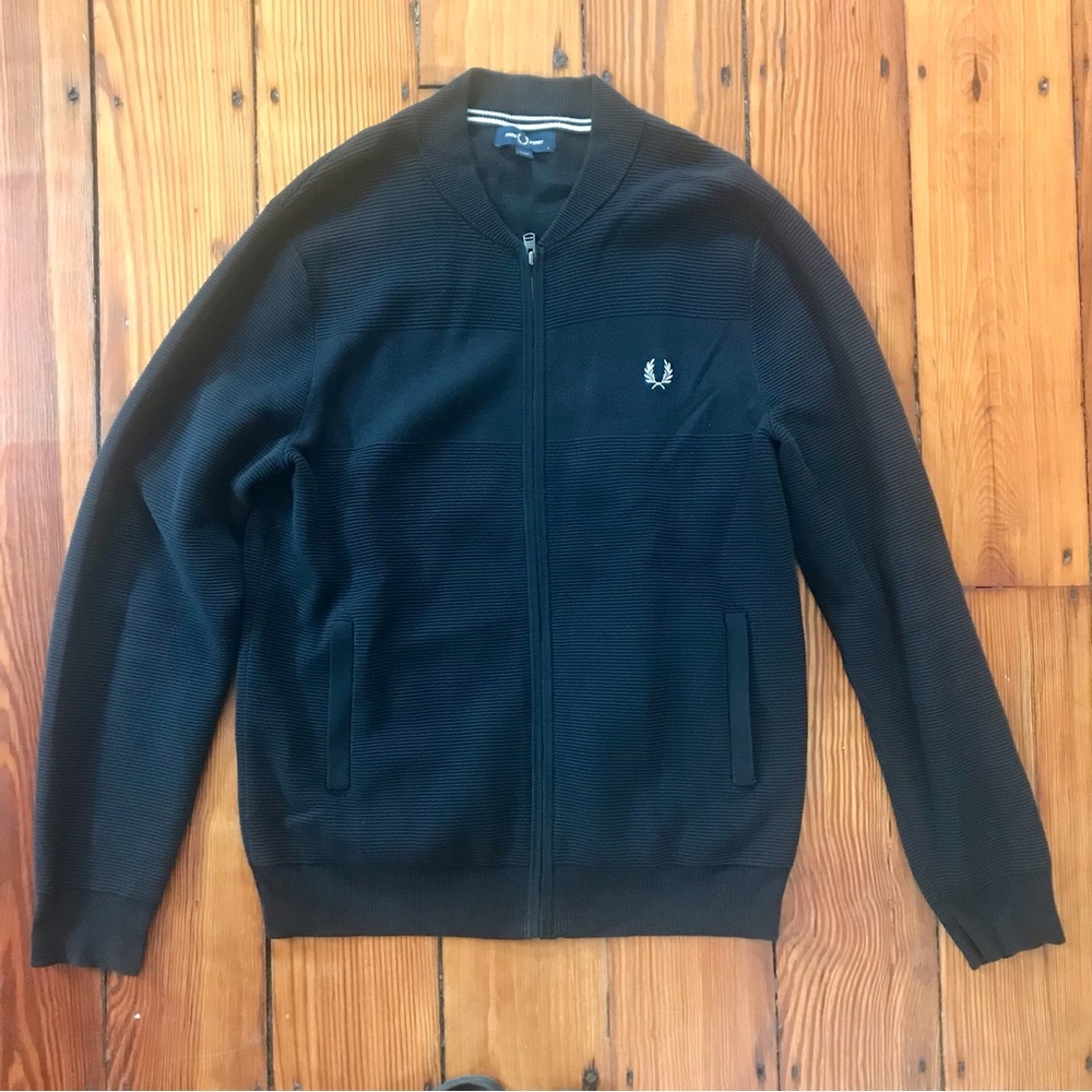 Fred Perry Zip-up Sweater Size L